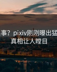 大V又出事？pixiv刚刚曝出猛料内幕，真相让人瞠目