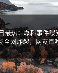 Pixiv今日最热：爆料事件曝光，神秘人现场全网炸裂，网友直呼过瘾