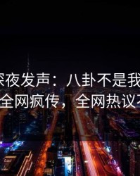 神秘人深夜发声：八卦不是我干的！pixiv全网疯传，全网热议不断