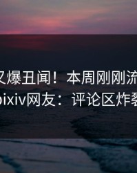 神秘人又爆丑闻！本周刚刚流出真相，pixiv网友：评论区炸裂