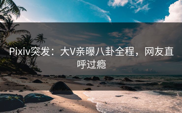Pixiv突发：大V亲曝八卦全程，网友直呼过瘾