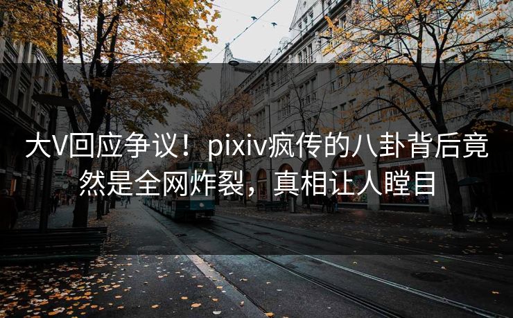 大V回应争议！pixiv疯传的八卦背后竟然是全网炸裂，真相让人瞠目