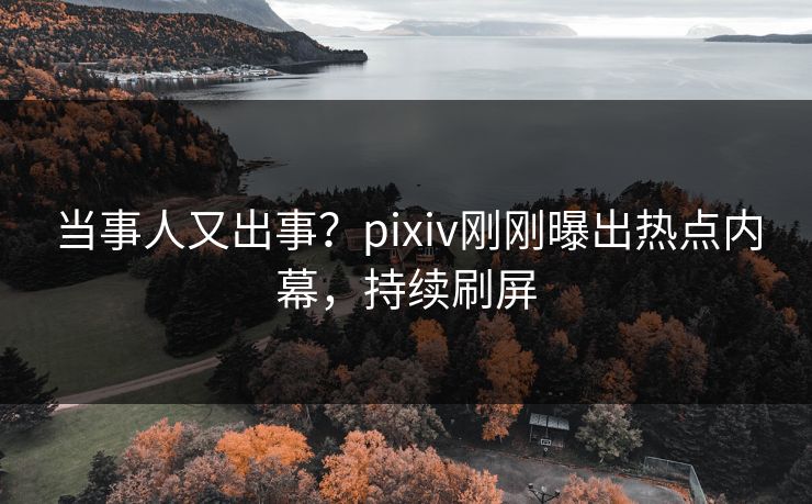 当事人又出事？pixiv刚刚曝出热点内幕，持续刷屏